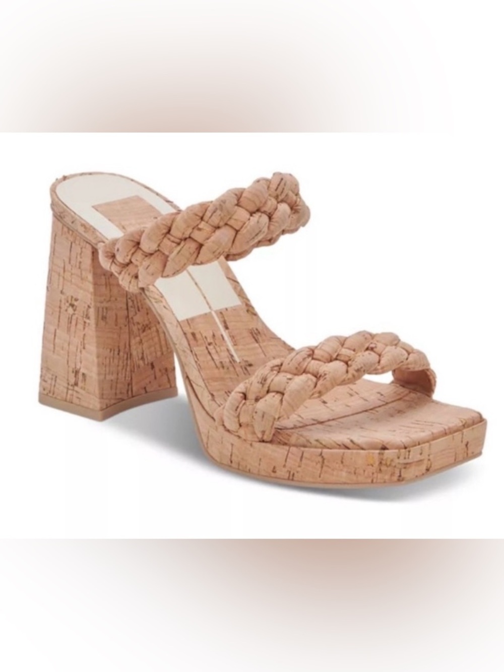 ❌SOLD❌EUC [Dolce Vita] Ashby Cork Braided Slip-On Heel Sandals Women’s 7.5 - Picture 2 of 10